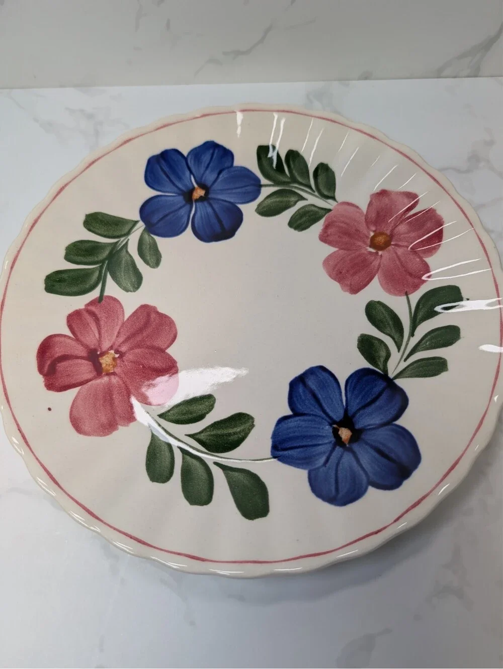 Blue Ridge Laurel Wreath Dinner Plates Set of 4 9.5